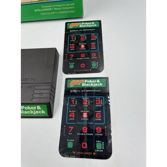 1979 Mattel Intellivision Las Vegas Poker & Blackjack Game COMPLETE, Tested - Picture 4 of 10